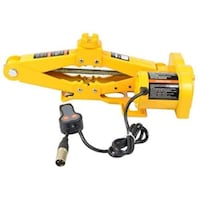 Picture of 12 V Electric Car Jack for all Cars, Black and Yellow