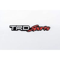 Picture of TRD Sports Car Emblem Sticker Aluminum Alloy, Black & Red