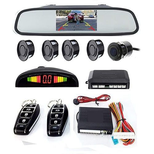 Universal Parking Sensors with Reverse Camera and  Entry white2 remote