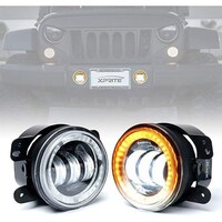 Picture of Xprite Cree LED Fog Lights W/Amber/Orange Halo Ring, 4inch, 60W