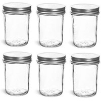 Picture of FUFU Mason Jars with Lids, Clear, Pack of 6