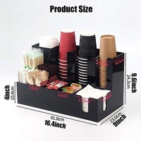 Picture of FUFU Acrylic Condiment and Cup Organizer, Black