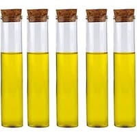 Picture of FUFU Glass Borosilicate Tube Jars With Cork Stoppers, 10