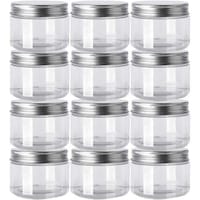 Picture of FUFU Plastic Mason Jar Containers With Screw On Lids, 120ml, 12 pieces
