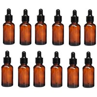 Picture of FUFU Amber Essential Oil Glass Dropper, 20ml, Pack of 12