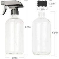 Picture of FUFU 6 Pcs Glass Spray Bottle with 6 Pcs Durable Cap & 8 Pcs Chalk Label
