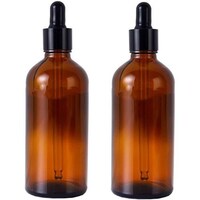 Picture of FUFU Glass Empty Dropper Bottles for Essential Oil, 100ml, Pack of 2