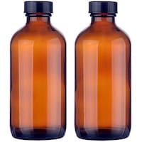 Picture of FUFU Amber Glass Bottles, 250ml, Pack of 2
