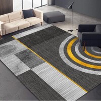 Picture of Voguish Geometric Pattern Non-Slip Carpet- Grey, M000024