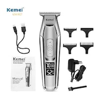 Picture of KM5027, Kemei Professional Rechargeable Hair Clipper, Silver