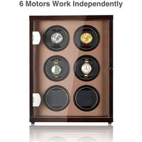 Picture of Cicon Automatic 6 Watch Winder - CYD-SWI15-L6, Gloss Brown