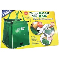 Picture of Eco Friendly Grocery Shopping Bags, Green, Pack of 2pcs