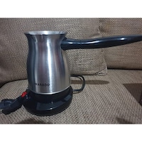 Picture of Stainless Steel Mini Turkey Coffee Kettle - MA-1628, Silver & Black