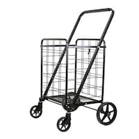 Picture of Heavy Duty Portable Folding Shopping Utility Cart Trolley, Black