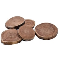 Picture of Rustic Tree Trunk Slices for Decoration, Brown, Pack of 84pcs