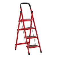 Picture of Takako 4 Step Multi Function Foldable Ladder - Red