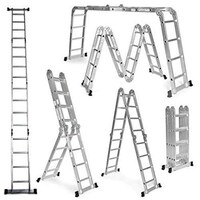 Picture of Takako Small Foldable Aluminium Ladder, 4.7M - Silver