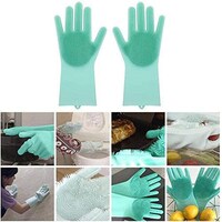 Picture of Magic Reusable Silicone gloves with Wash Scrubber 