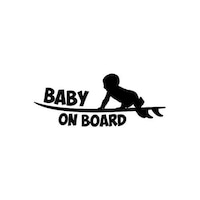 Picture of Vinyl Baby on Board Printed Wall Sticker - Black