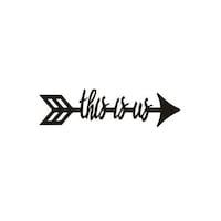 Picture of Qiangtie Arrowhead This Is Us Pattern Letters Wall Sticker - Black