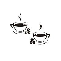 Picture of Coffee Time Wall Sticker - Black