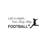 Picture of Creative Letters Football Wall Sticker - Black