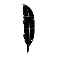 Picture of Sharpdo Feather Wall Decoration Sticker - Black