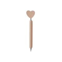 Picture of Heart Shaped Wooden Ball Pen - Beige