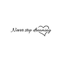Picture of QiaoKai Never Stop Dreaming Wall Sticker - Black