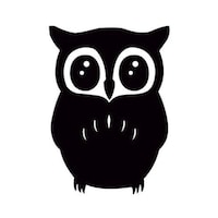 Picture of Sharpdo Owl Shaped Decorative Wall Art Sticker - Black