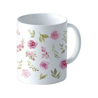 Picture of Jinou Pink Rose Printed Coffee Mug - Multicolour