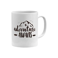 Picture of Adventure Awaits Mountain Hike Mug, 312g - White