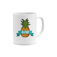 Picture of Aloha Tropical Pineapple Printed Mug, 312g - White