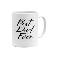 Picture of Best Dad Ever Printed Ceramic Coffee Mug 5117, 312g - White