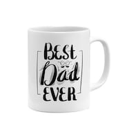 Picture of Best Dad Ever Printed Ceramic Coffee Mug 5119, 312g - White