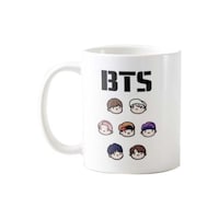 Picture of BTS Band Printed Mug, 325ml - White