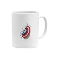 Picture of Captain America Shield Printed Mug, 312g - White
