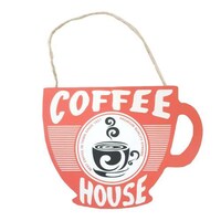 Picture of Ling Wei Coffee Pattern Wooden Wall Hanging Decoration - Style-1