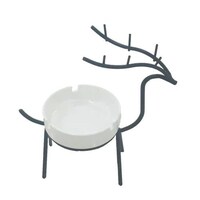 Picture of Ling Wei Metal frame Ashtray - Black & White, Small