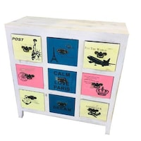 Picture of Ling Wei Retro Style Wooden Storage Cabinet - X12D-A, Multicolor
