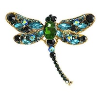 Picture of Dragon Fly Design Fashion Brooch, Green