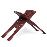 Picture of Wood Carved Folding Quran Stand, Brown