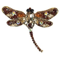 Picture of Dragon Fly Design Fashion Brooch, Brown
