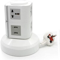 Picture of Margoun 2 layer Multi Power Plug with USB Port, White