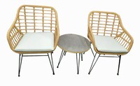 Picture of Outdoor Garden Chair and Table Furniture Set, Yellow
