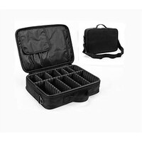 Picture of Portable Leather Makeup Organizer Bag - Black