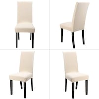Picture of Lingky Stretch Dining Chair Slipcovers - Beige, Pack of 4pcs