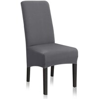 Picture of CCTFS Stretch Dining Chair Slipcovers - Large, Grey, Pack of 4pcs