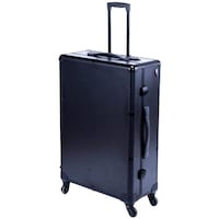 Picture of Sunrise Makeup Train Stand Case with Trolley & Lights - Large, Black