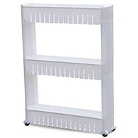 Picture of Three Tier Slide Out Storage Tower with Wheels - White